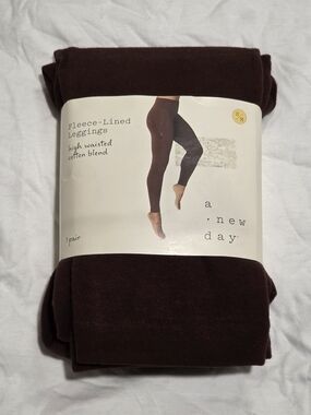 a new day Brown High-Waist Fleece-Lined Leggings